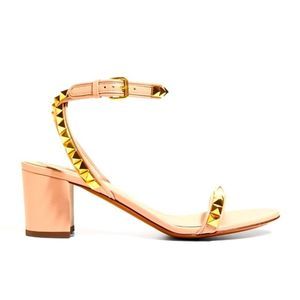VALENTINO GARAVANI Rockstud Calfskin Leather Sandals OFF WHITE Size 37/ US 7